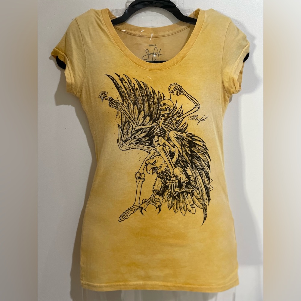 SINFUL by AFFLICTION t-shirts.
size small.